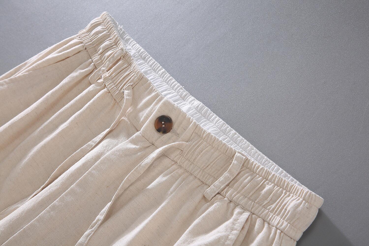 Men's Lightweight Linen Cropped Pants