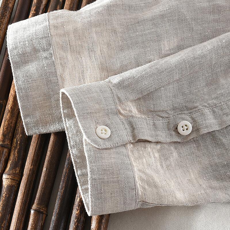 Pure Linen Long Sleeve Casual Shirt