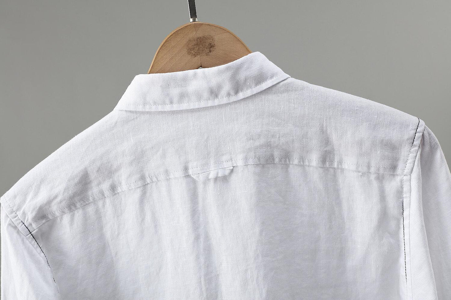 Linen 3/4 Sleeve Shirt - Loose Fit, Pockets